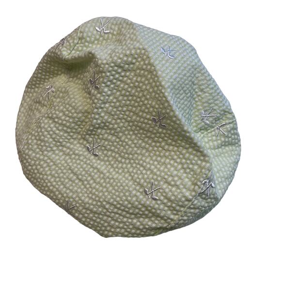 Starting Out Pale Green & White Pinstriped Hat & Shorts w/ Golf Club Decals NWOT - Picture 3 of 4